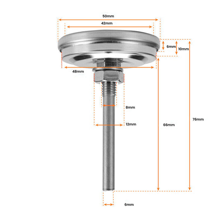 3" Temperature Thermometer Gauge