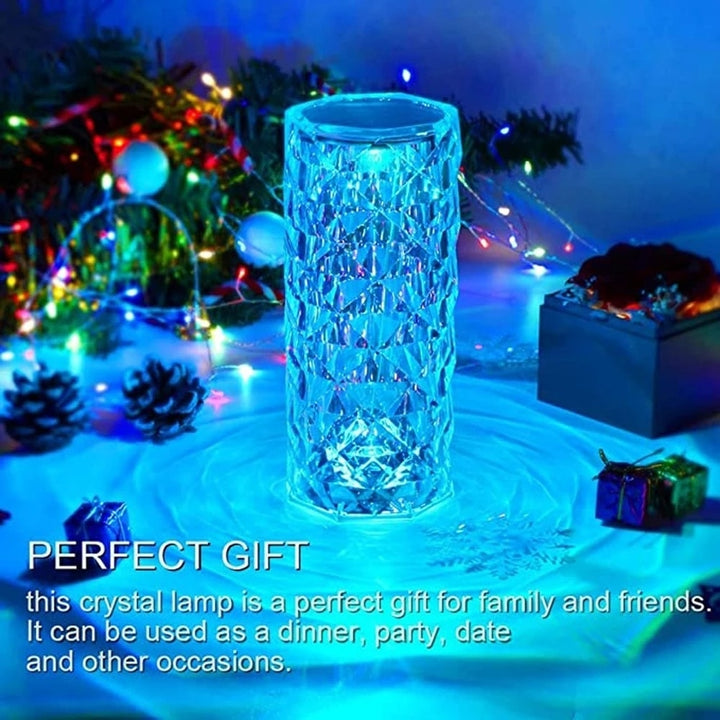 LED Crystal Table Lamp Rose Light Projector