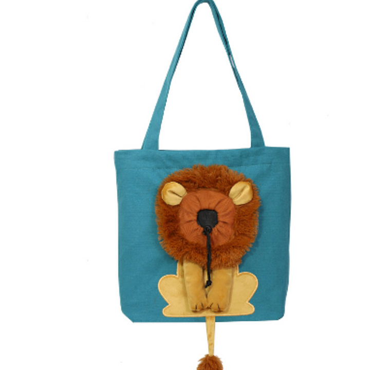 Soft Pet Carriers Lion Design Portable Breathable Bag