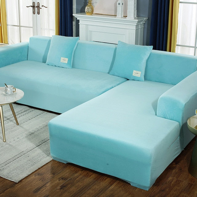 Shaped Sofa Velvet Covers for Living Room